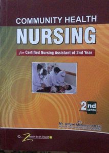 a book cover with text and pictures of a baby, CNA 2nd Year Books; Community Health Nursing| Latest 2nd Edition