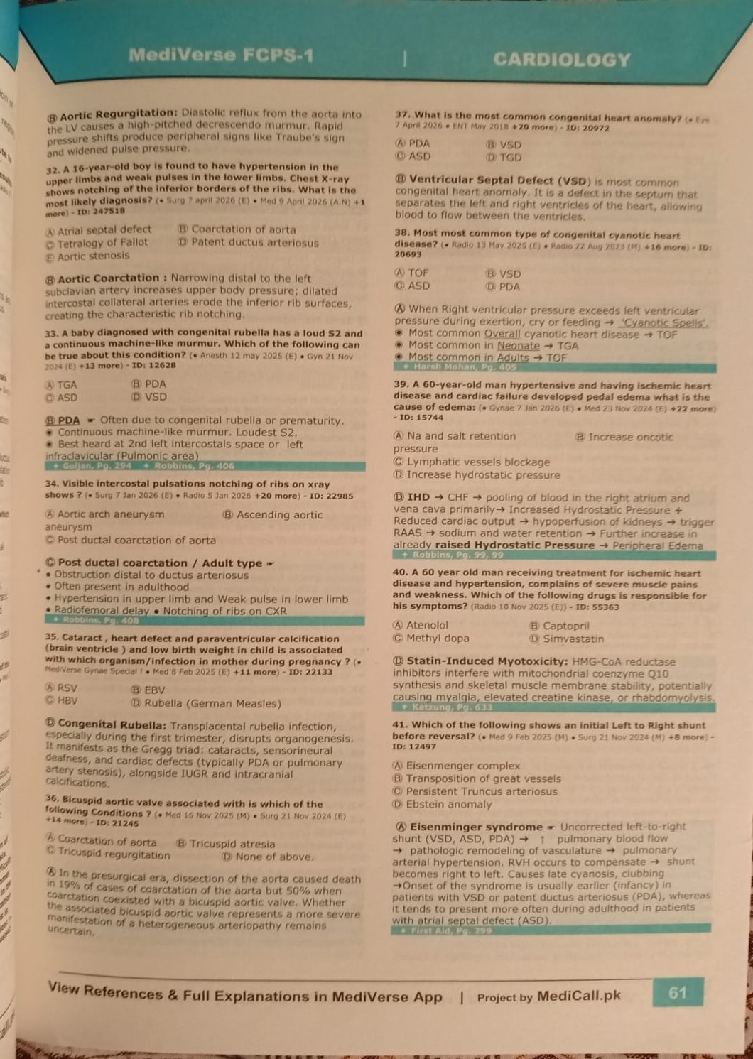 MEDIVERSE Medi Call FCPS 1; SYSTEM Wise MCQs| LATEST EDITION