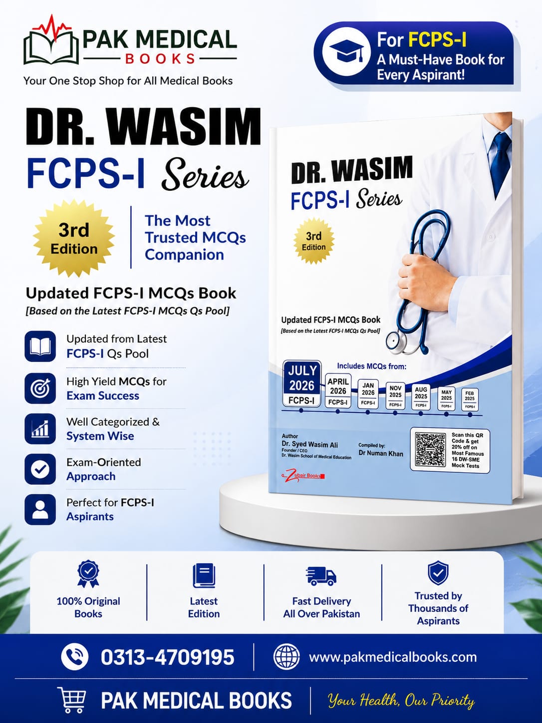 Dr Wasim FCPS-I Series with Latest July 2026 included