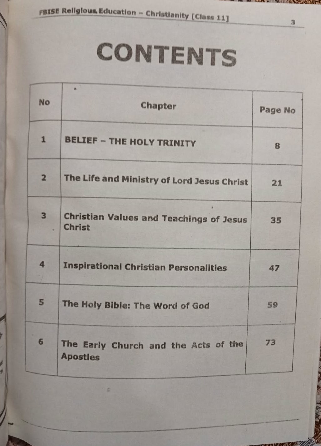 Christianity – Federal Board HSSC-I| Latest Edition